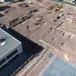 Aerial photo of Skyline High School construction site