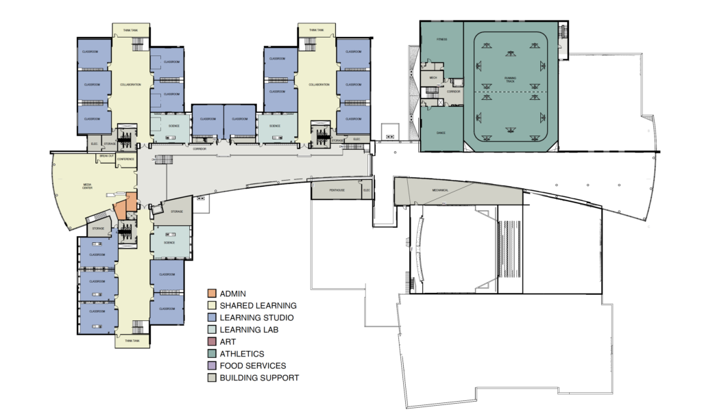 Floor plan of Hidden Valley Middle School