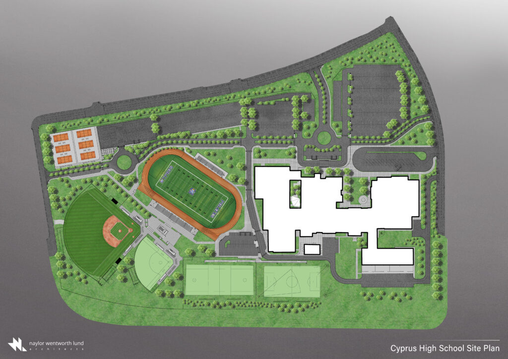 Cyprus High School color site plan