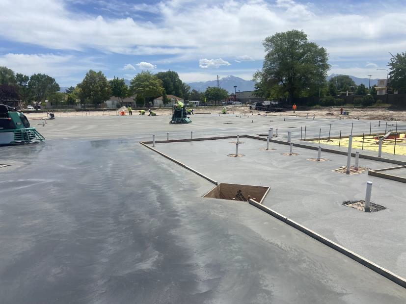 Concrete slab for Science classrooms
