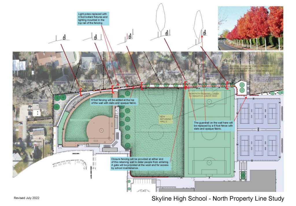 Skyline High School - North Property Line Study