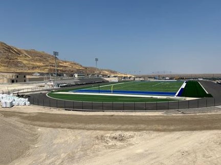 Football Field turf and Running Track