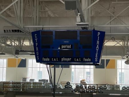 Jumbotron installation in Athletics