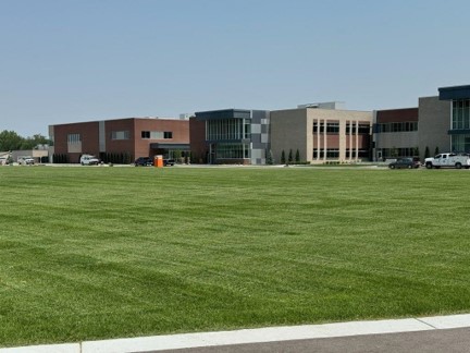 Landscaping on south side of campus