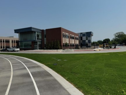 Landscaping on south side of campus