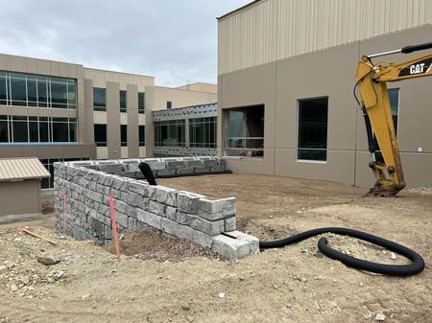 Retaining wall at CTE Entrance
