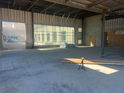 Cement floor in the Athletics Fieldhouse
