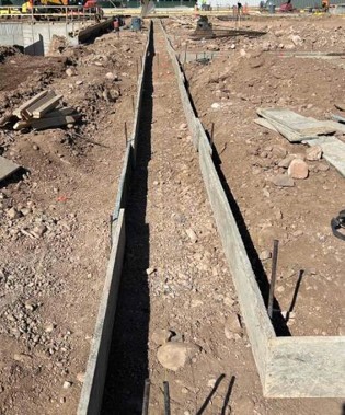 Footings preparation East of the orchestra pit
