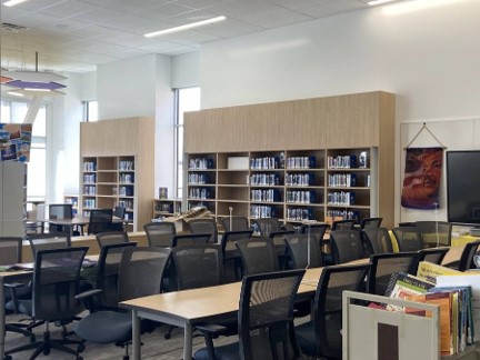 Bookcases in Media Center
