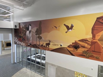 Graphics in the Central Commons Area
